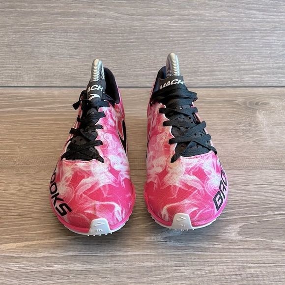 Brooks Mach 15 XC Spikes Women’s Size 6 Knockout Pink Black White - Picture 2 of 10